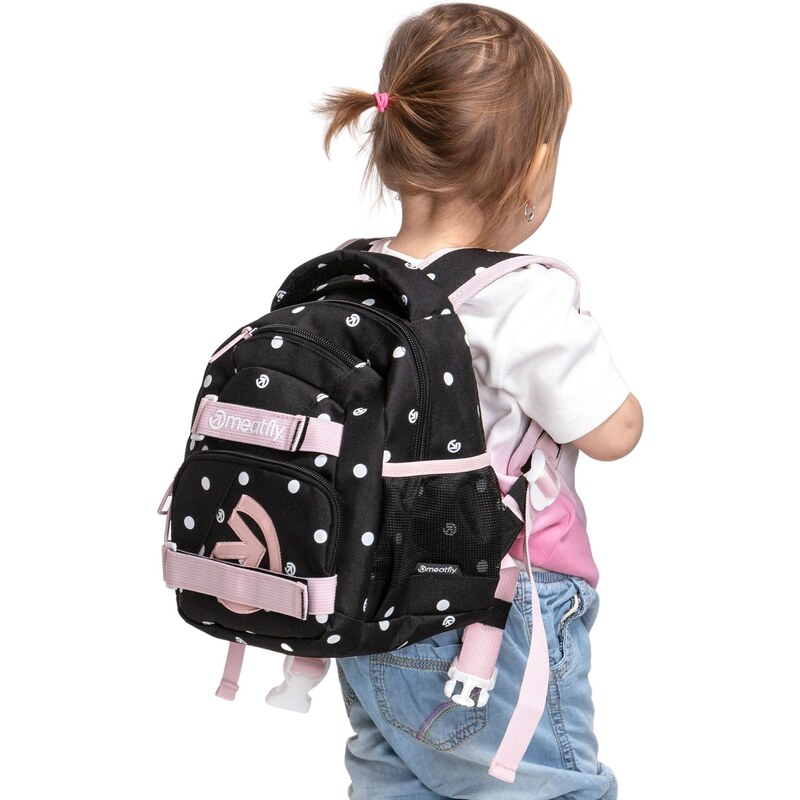 Meatfly batoh Levi Black Dots 10 L | Černá