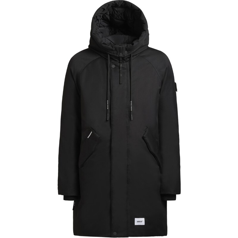 khujo Zimní kabát Anth černá / offwhite