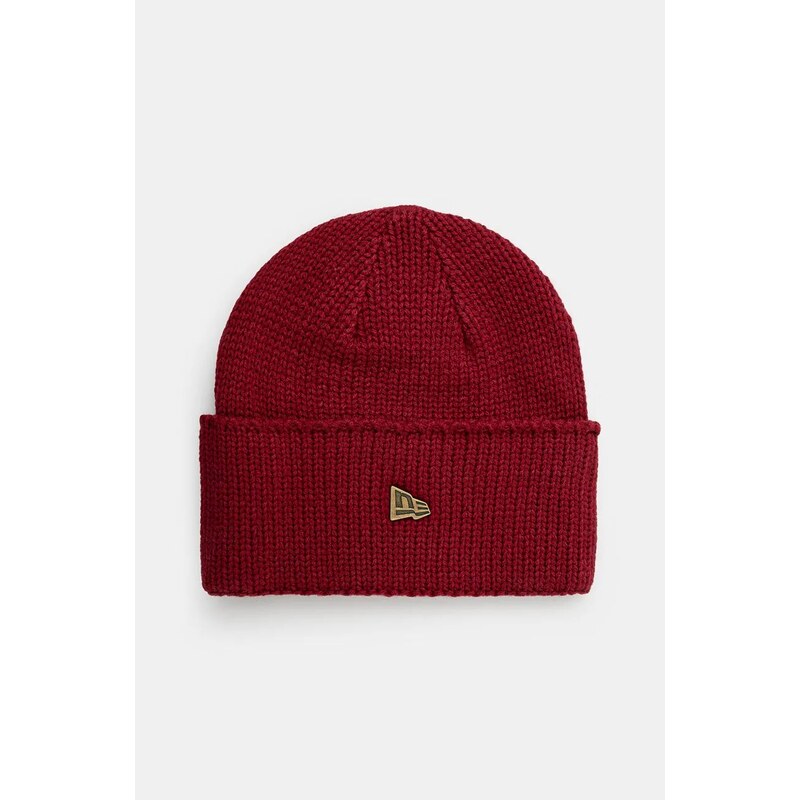 Čepice z vlněné směsi New Era WIDE CUFF BEANIE