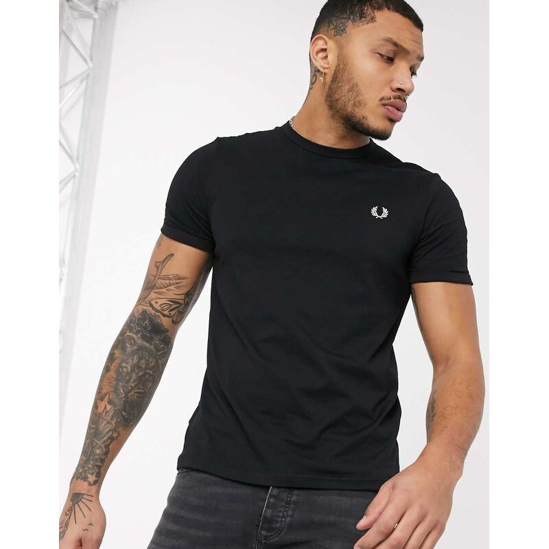 Fred Perry ringer t-shirt in black