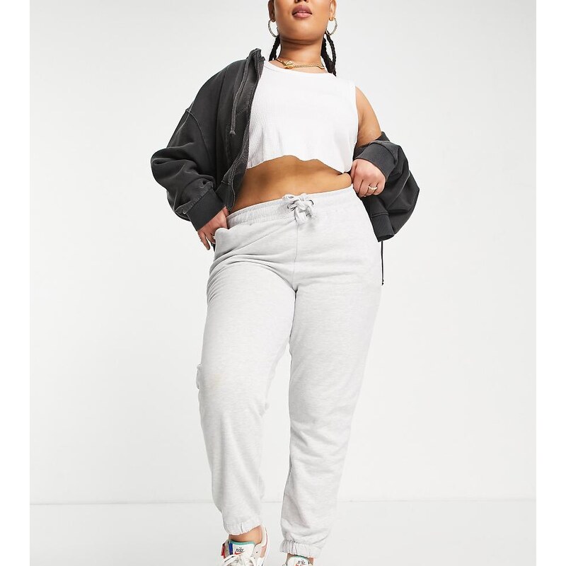COLLUSION Plus skinny joggers in charcoal-Grey