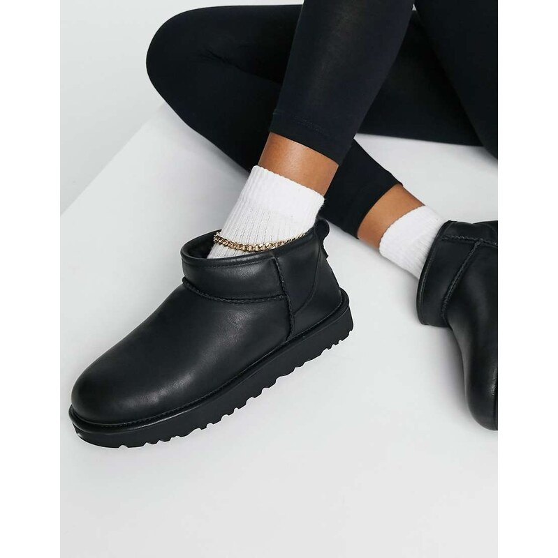 UGG Classic Ultra Mini ankle boots in black 100032537