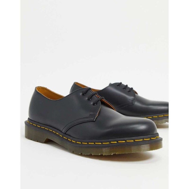 Dr Martens 1461 3-eye smooth leather oxford shoes-Black