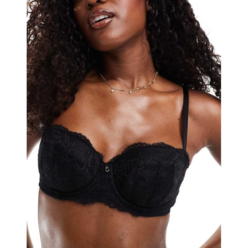 Ann Summers Sexy Lace padded balconette bra in black 100033930