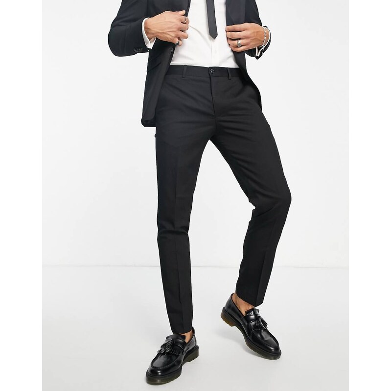 Jack & Jones Premium slim suit trousers in black