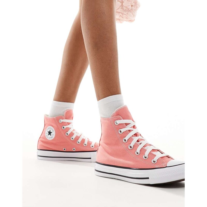 Converse Chuck Taylor Hi trainer in pink taffy