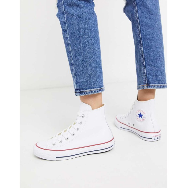 Converse Chuck Taylor All Star Hi trainers in white leather