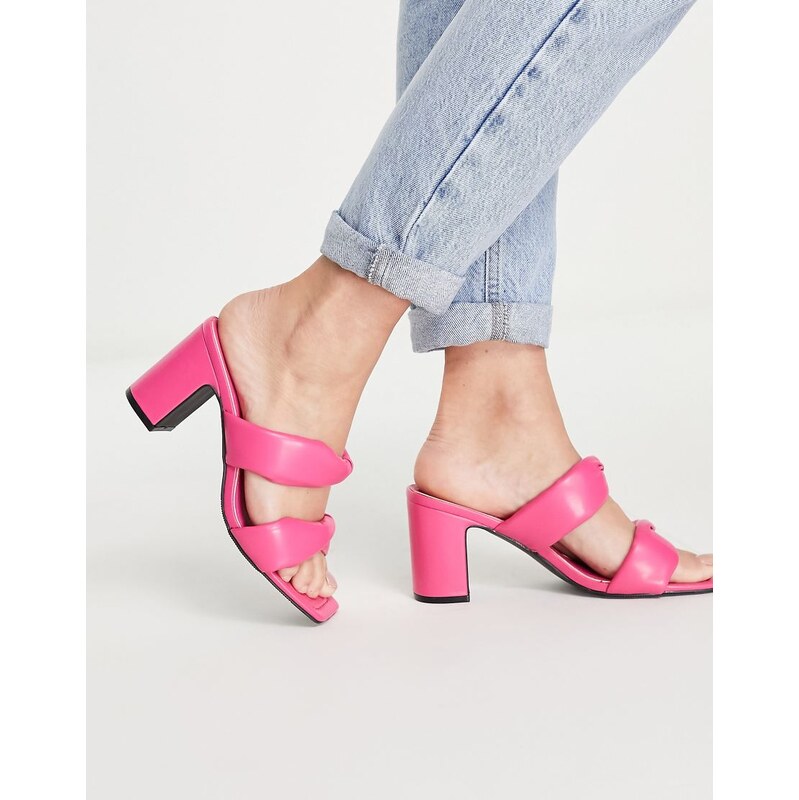 Pimkie padded double strap sandal in pink 115591328