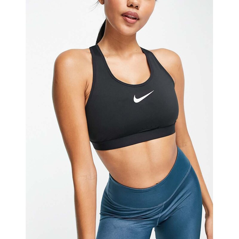 Nike Training Dri-FIT Swoosh high support padded sports bra in black 100035298