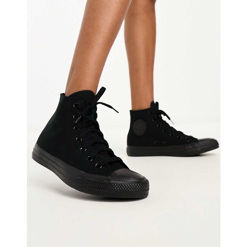 Converse Chuck Taylor All Star Hi unisex trainers in black mono 105176235