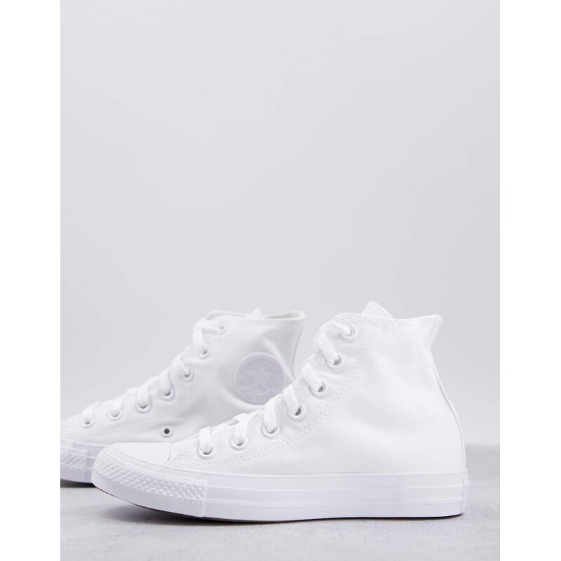 Converse Chuck Taylor All Star Hi trainers in white mono