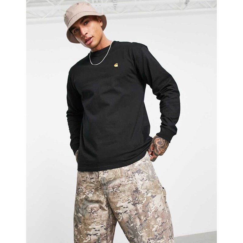 Carhartt WIP chase long sleeve top in black