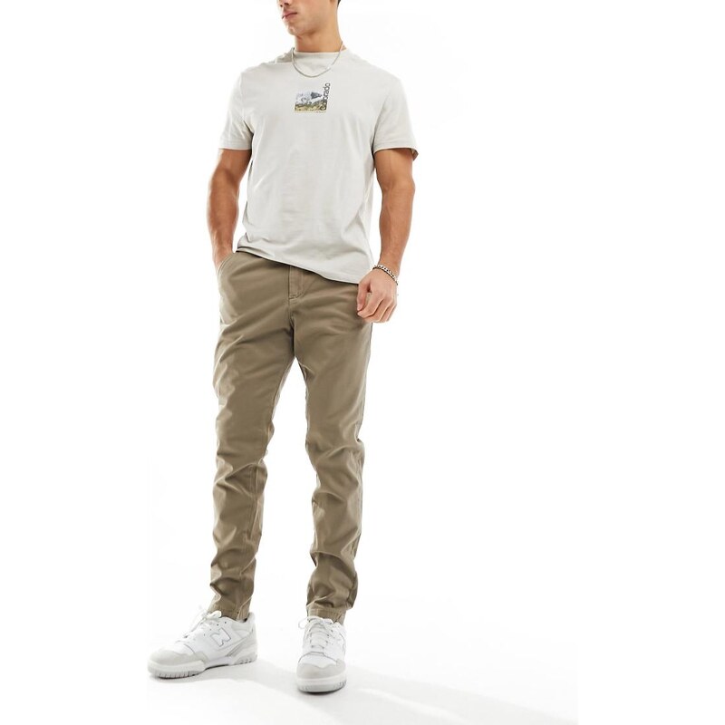 Jack & Jones Intelligence slim fit chino in beige-Neutral