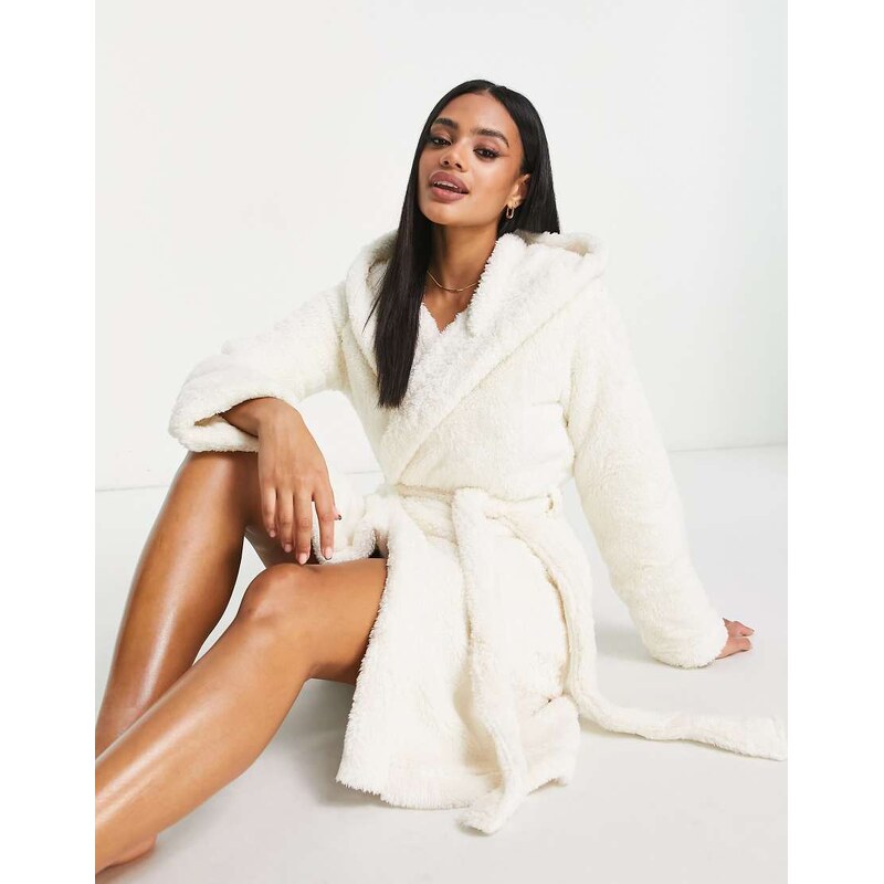 UGG Aarti cozy robe in cream-White