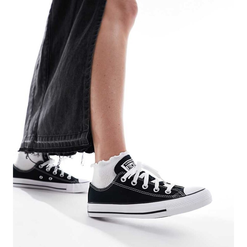 Converse Chuck Taylor All Star Ox Wide Fit trainers in black