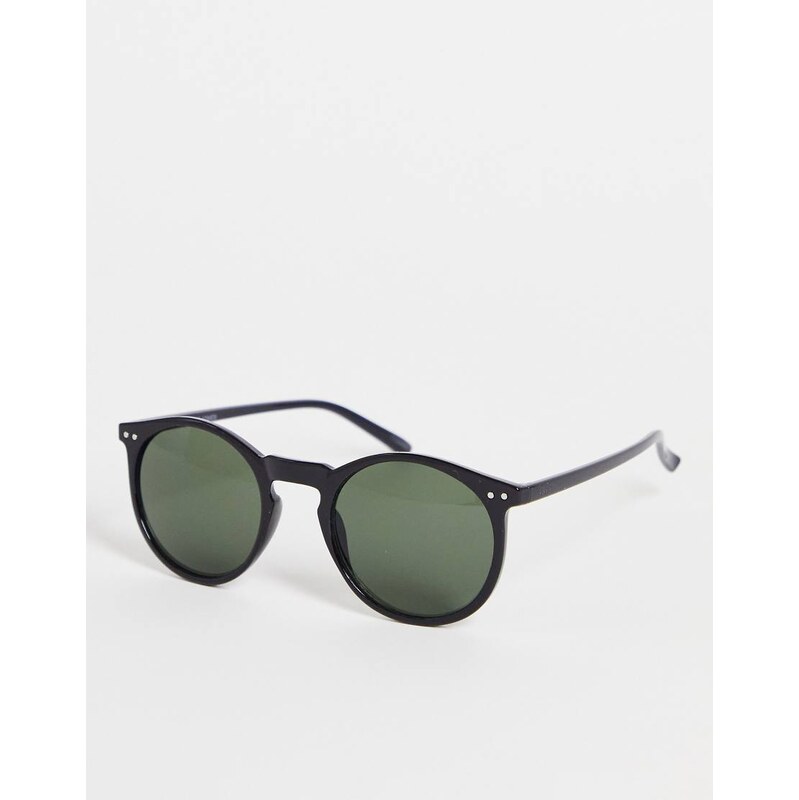 Jack & Jones round sunglasses in black
