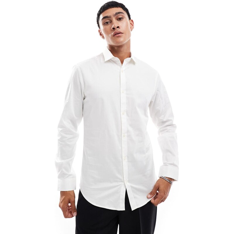 Jack & Jones Premium slim fit shirt in white