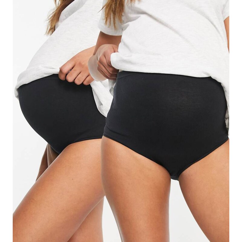 Mama.licious Mamalicious maternity 2 pack high waist control briefs 100038243