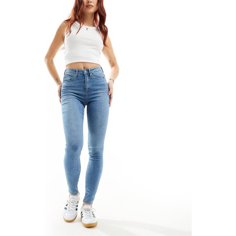 Vero Moda skinny jean with high waist in light blue