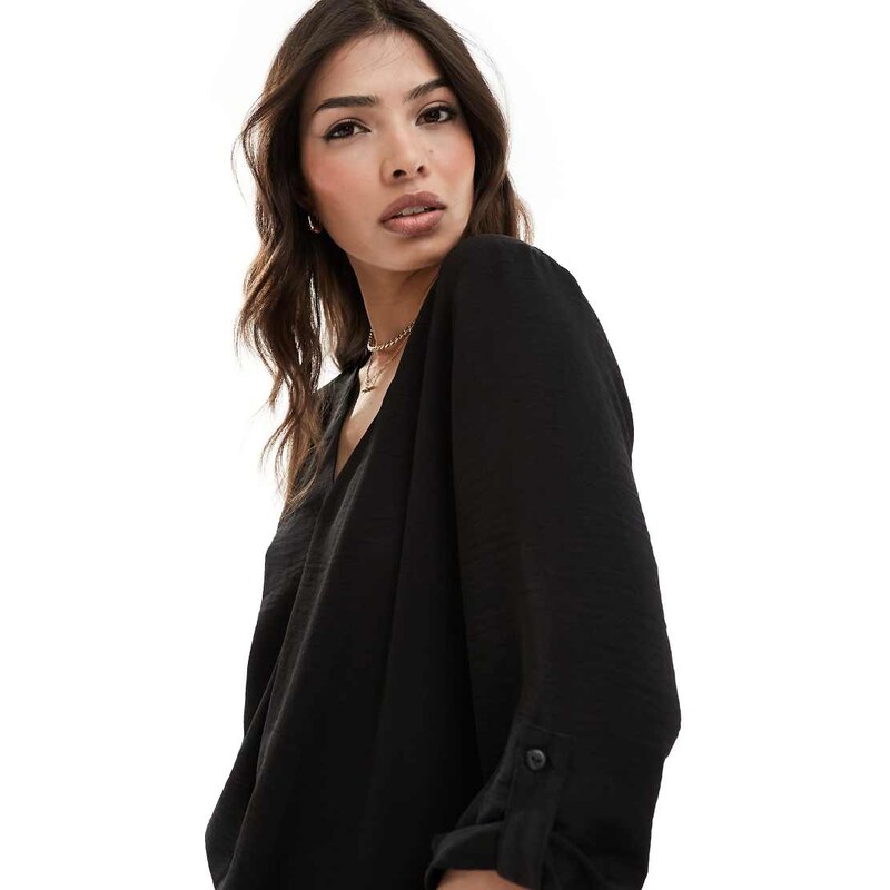 JDY v neck blouse in black