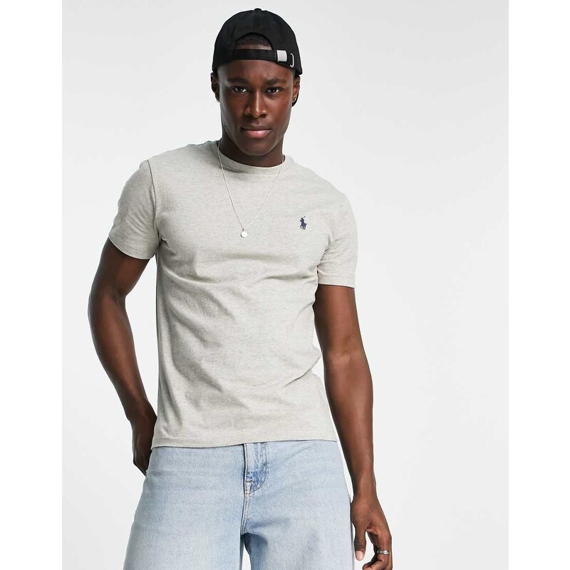 Polo Ralph Lauren icon logo custom slim fit t-shirt in grey