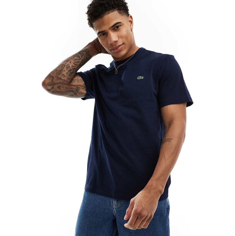 Lacoste t-shirt with croc in navy