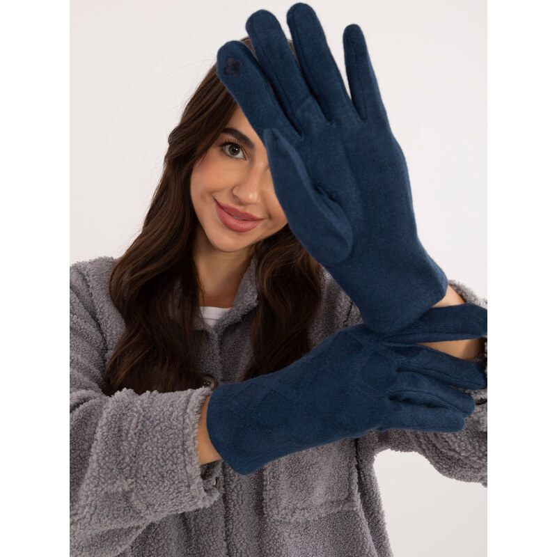 Wool Fashion Italia Gloves-AT-RK-23901.22-marine