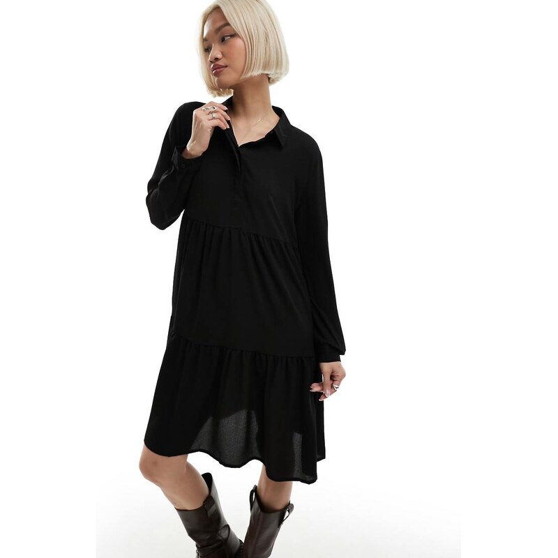 JDY mini smock dress in black 100040150
