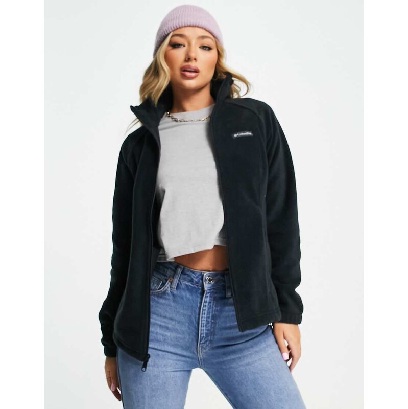 Columbia Benton Springs full zip fleece in black 100040648