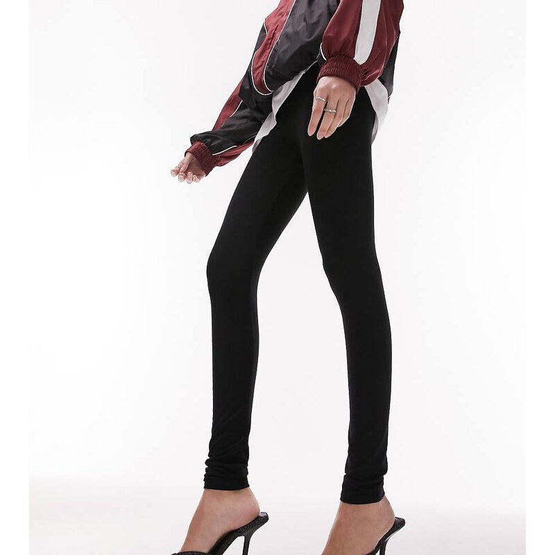 Topshop Tall high waisted legging in black 100041354