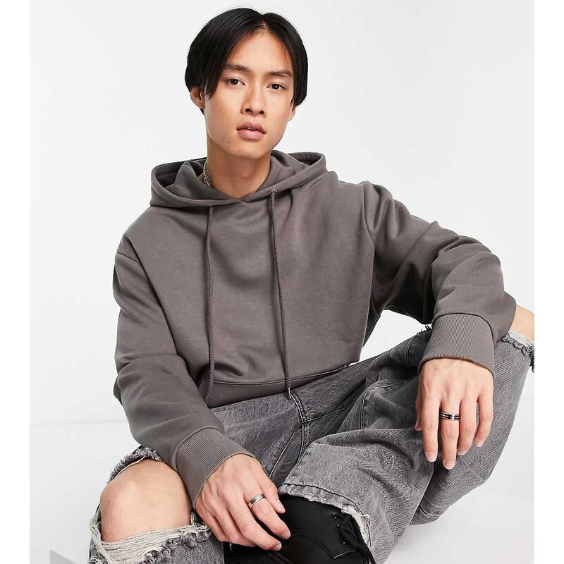 COLLUSION hoodie in charcoal grey