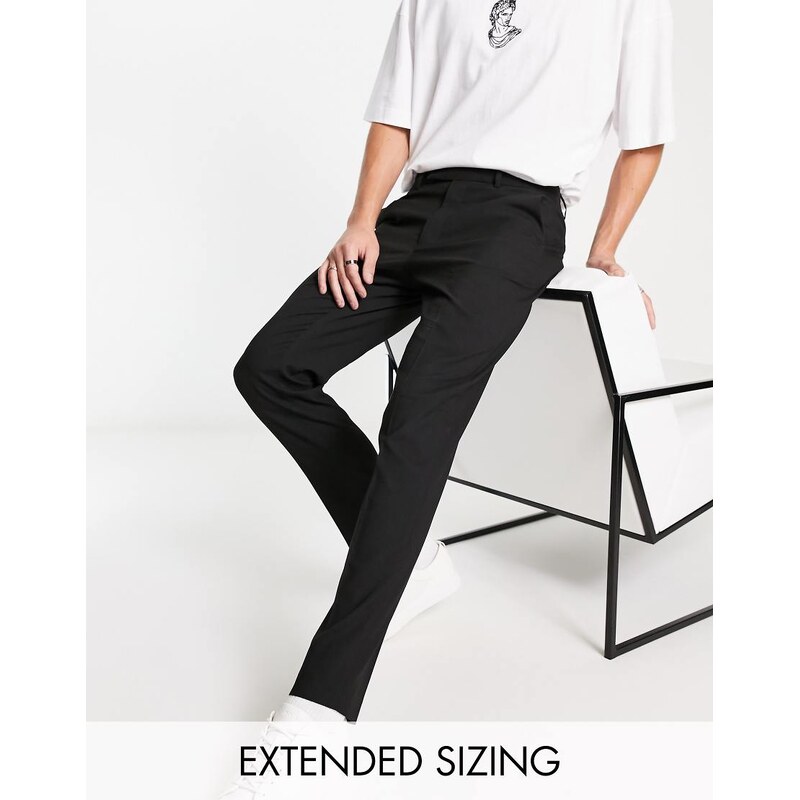 ASOS DESIGN slim suit trouser in black