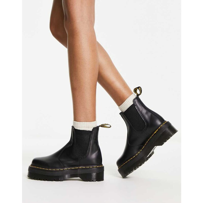 Dr Martens 2976 flatform chelsea boots in black