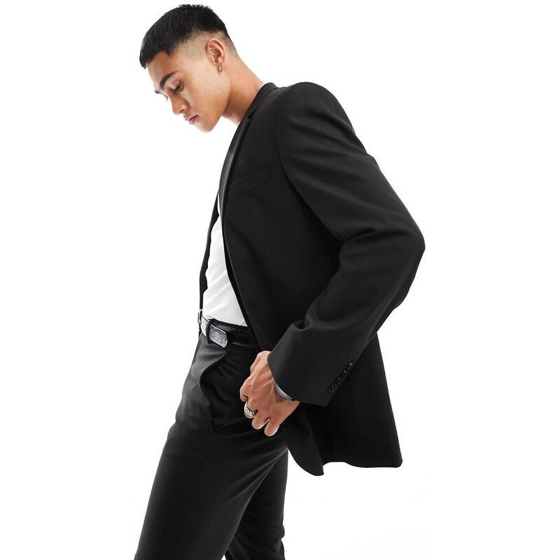 ASOS DESIGN slim suit jacket in black