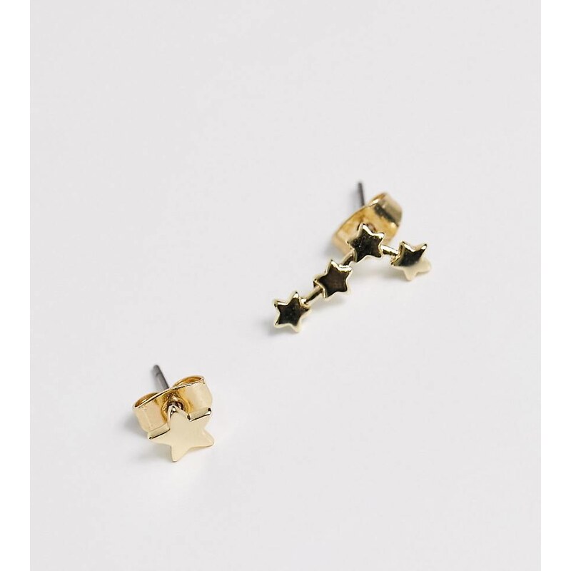 Pieces 18K plated star constellation studs in gold