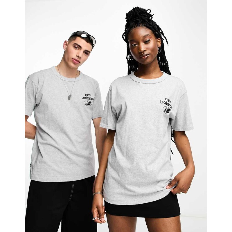 New Balance Essentials Logo T-Shirt in grey