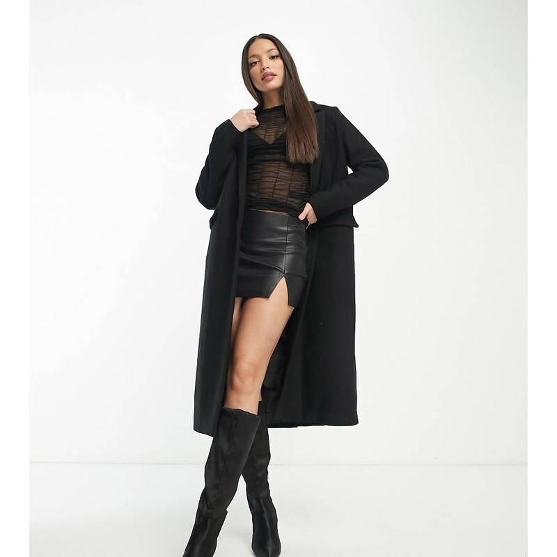 Vero Moda Tall oversized formal coat in black 108248489
