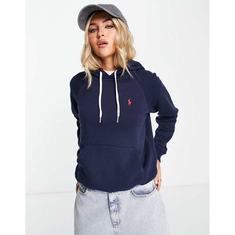 Polo Ralph Lauren long sleeve hoodie in navy-Black 100046647