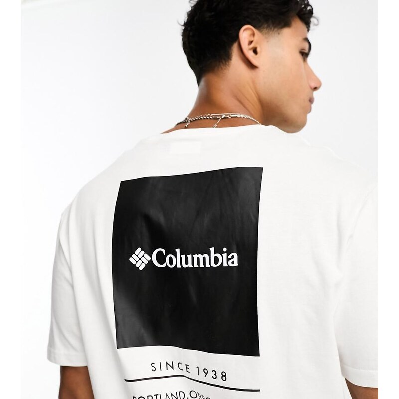 Columbia Barton Springs back print t-shirt in white Exclusive at