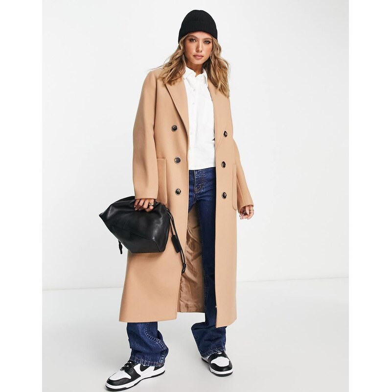 River Island tailored coat in light brown