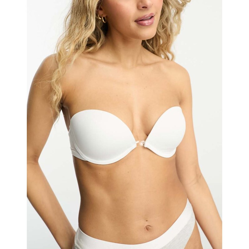 ASOS DESIGN moulded multiway underwired bra in white - WHITE 114698679