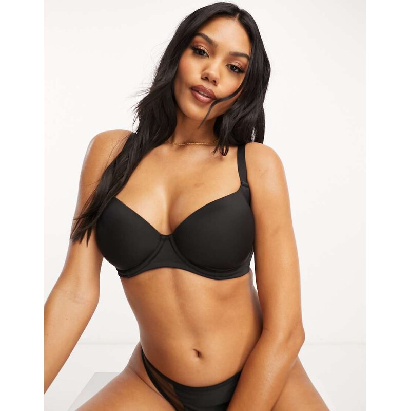 ASOS DESIGN Fuller Bust moulded t-shirt bra in black