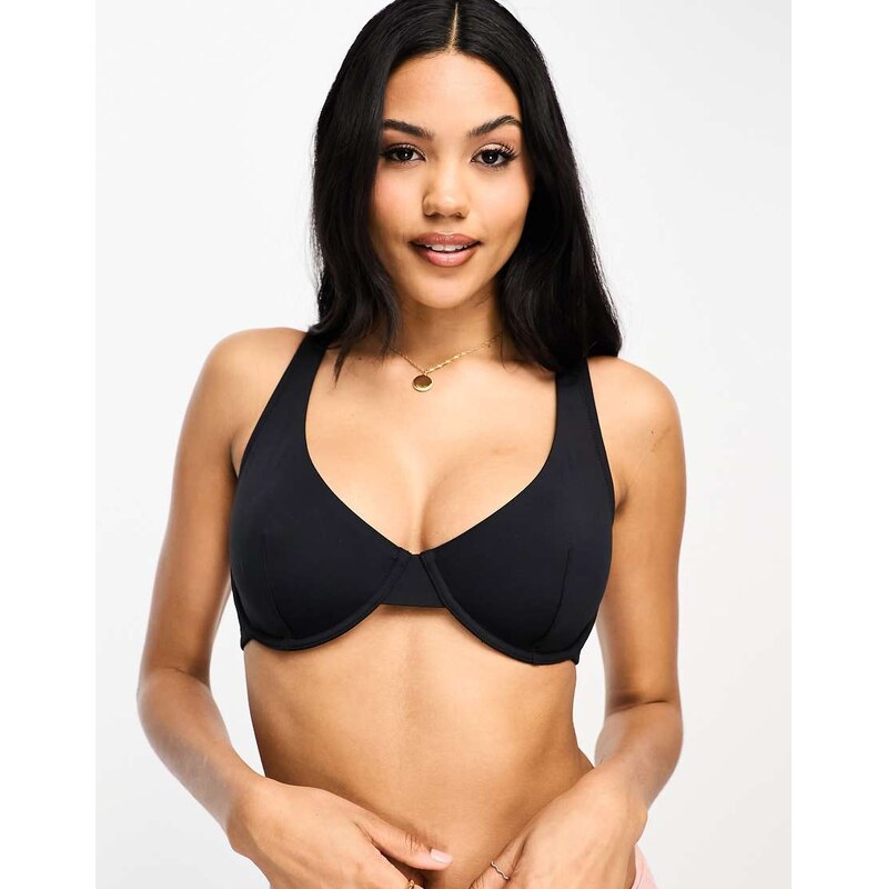 ASOS DESIGN Fuller Bust Marina nylon blend smoothing underwire