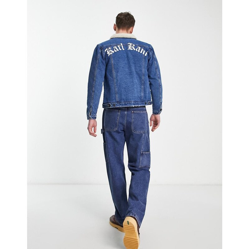 Karl Kani old english denim jacket in blue