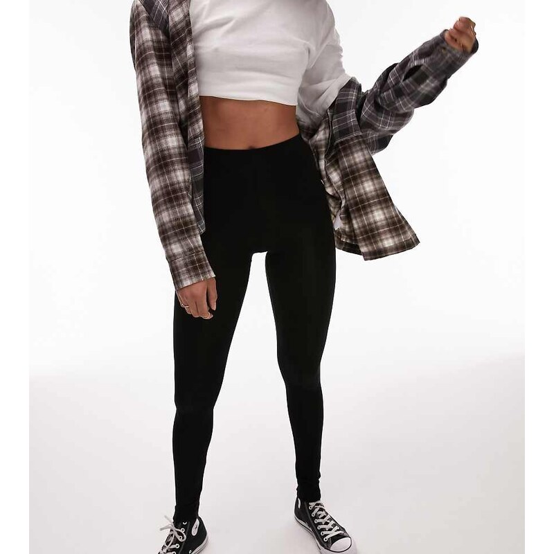 Topshop Tall basic ankle length legging in black