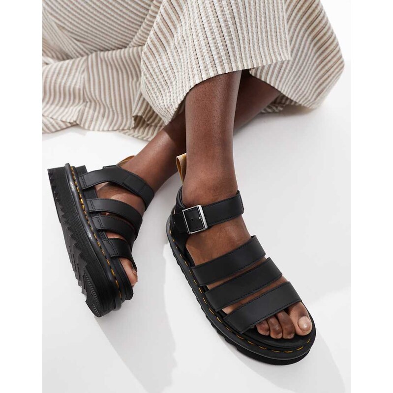 Dr Martens vegan Blaire chunky sandals in black 100049825