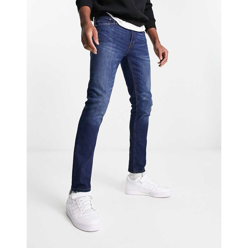 Jack & Jones Glenn slim fit jean in medium wash-Blue