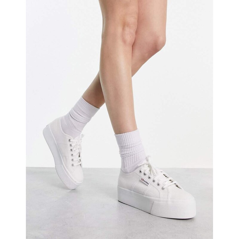 Superga 2790 Flatform Trainers In White 102690798