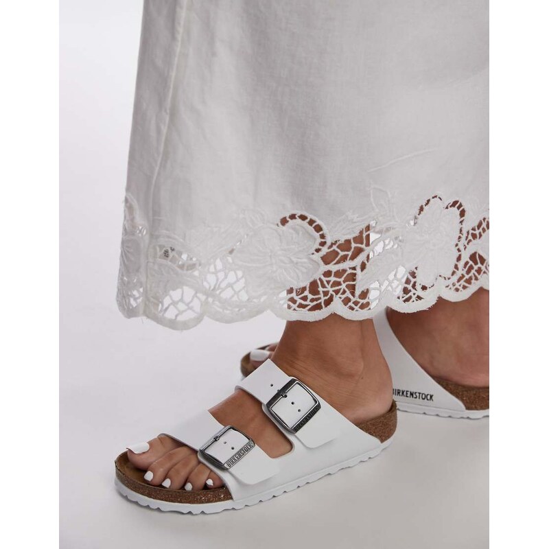 Birkenstock Arizona birko-flor sandals in white