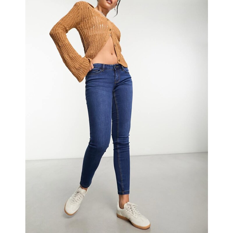 Noisy May Allie low rise skinny jeans in medium blue 100052422